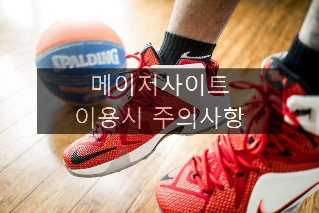메이저사이트 이용시 주의사항